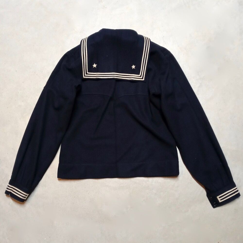 Vintage US Navy Sailor Crackerjack Wool Uniform Top (38L) & Trouser Pants (30R) - Picture 14 of 16